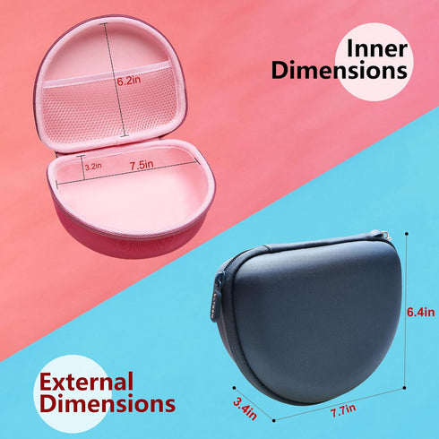 Headphone Case for Beats Studio Pro/Solo 4/3/2 and TOZO HT2 On-Ear Bluetooth Headphones - Peacock Green