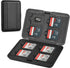 Aluminum Shock Resistant Memory Card Storage Box Holder for 8 SD SDHC MMC Micro SD TF Cards (Black)