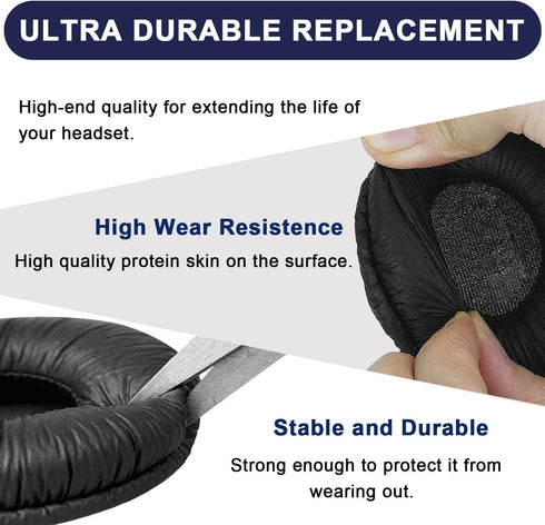 Ear Cushions for Plantronics Headset Replacement, Compatible with HW251N HW261N HW510 HW520 Blackwire (4 Pack)