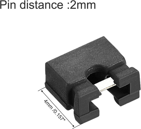 uxcell 100pcs Black 2mm Standard Pin Header Jumper Cap Mini Micro Jumper Bridge Plug Short Circuit Connection Cap