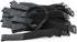 50-PCS Black Hook and Loop Reusable Fastening Cable Tie Down Straps - 0.8" x 8"