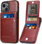 iPhone 13 Wallet Case with Credit Card Holder, PU Leather Wallet Case for iPhone 13, 6.1 inch, Sepia Brown