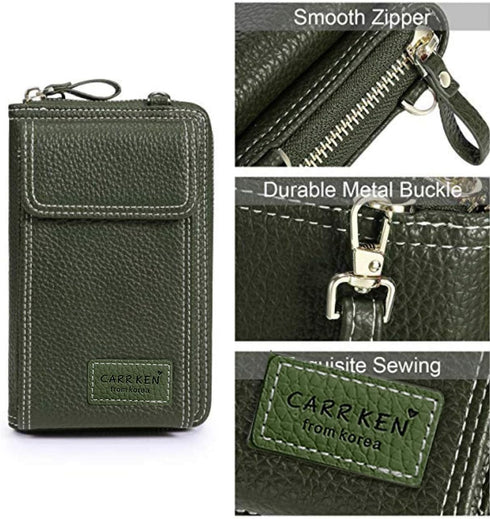 Valentoria Womens Small Leather Crossbody Bag Cell Phone Wallet Shoulder Purse Handbag