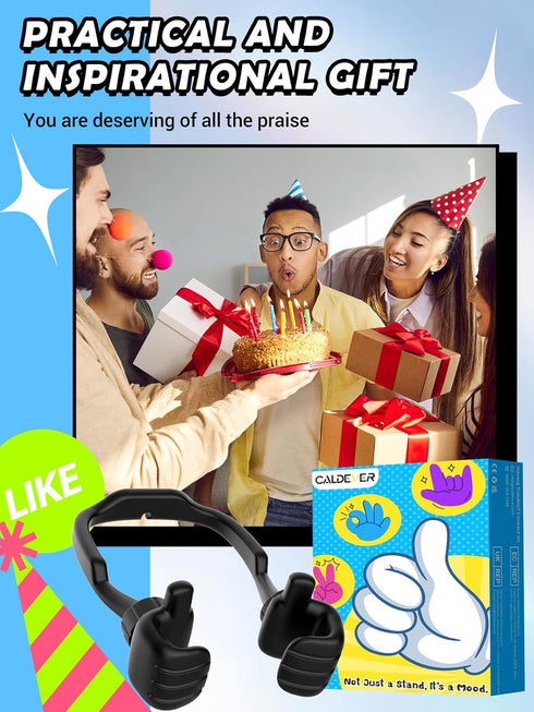 CALDEVER 2 Pack Easter Basket Stuffers for Teens Boys Girls Him Men Ideas: Thumbs Up Lazy Phone Stand Cell Phone Holder