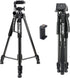 61’’ Camera Tripod with Phone Holder - Professional Travel Tripod Compatible with Cameras, Cell Phones, Projectors