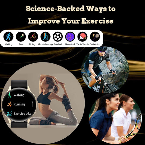 Smartwatch for Men and Women, 1.32'' Touch Screen Fitness Tracker, 20+ Sports Modes, IP67 Waterproof, Heart Rate/Sleep