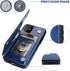 OT ONETOP Wallet Case for iPhone 11 with Card Holder, PU Leather Kickstand, Double Magnetic Clasp, Shockproof (Blue)
