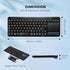 Multi-Device Wireless Bluetooth Keyboard with Touchpad, TV Keyboard with Multi-Touch Trackpad for Windows, Android,