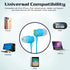 UrbanX R2 Wired in-Ear Headphones with Mic for TCL 10L, Noise Isolating, Deep Bass, Tangle-Free Cord