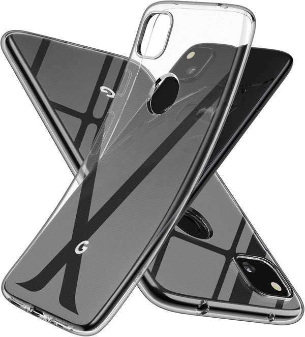 SNOSHO Slim Thin Soft Skin Silicone Case for Google Pixel 4a, Anti-Scratch Shockproof Cover, Crystal Clear