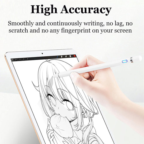 Stylus Pen for Touchscreen, Rechargeable Universal iPad Pen, Fine Point Digital Pen Compatible with Android, iOS,
