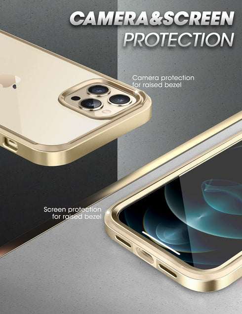 SUPCASE iPhone 13 Pro Max Case with Screen Protector, Anti-Scratch Full-Body Protection Slim Clear Shockproof Case