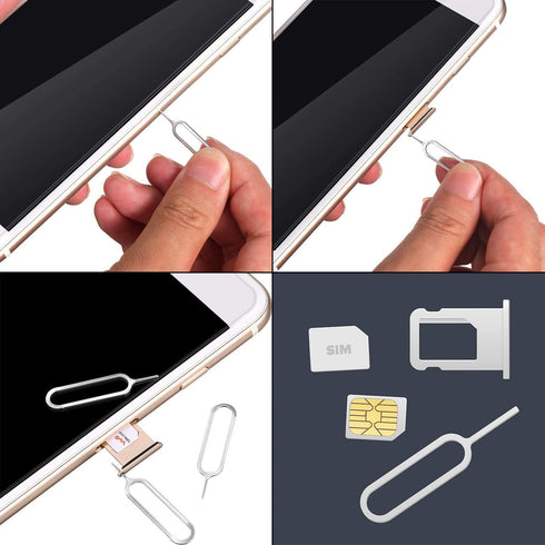 Tatuo 300 Pack Sim Card Tray Removal Tool, Eject Pin Opening Tool for Most Phone Models