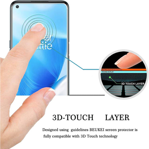 (3 Pack) Tempered Glass Screen Protector for OnePlus Nord N200 5G - Touch Sensitive, Case Friendly, 9H Hardness