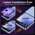 YWXTW EZ Alignment Screen Protector for Samsung Galaxy Z Flip 6, 2 PCS Front Tempered Glass + 1 Set Camera Lens