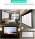 HD Projector Screen, 100inch, 16:9 Portable Foldable Movie Screen for Home, Office, Classroom