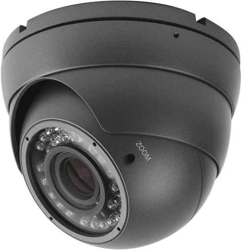 HD 1080P Analog CCTV Security Dome Camera 4-in-1 (TVI/AHD/CVI/CVBS) Outdoor, 2.8mm-12mm Varifocal Lens, Weatherproof