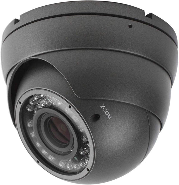HD 1080P Analog CCTV Security Dome Camera 4-in-1 (TVI/AHD/CVI/CVBS) Outdoor, 2.8mm-12mm Varifocal Lens, Weatherproof