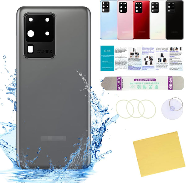 Compatible Samsung Galaxy S20 Ultra Back Glass Cover Replacement, 6.9-Inches, Cosmic Grey