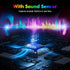 SIMCFUN Desktop RGB Tilt Speaker Stands with Dynamic LED Spectrum Analyzer-Vibration Absorption Pad-Small and Medium