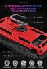 Androgate Case for Samsung Galaxy S10 Plus with HD Screen Protectors - Military-Grade Metal Ring Holder Kickstand,