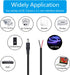 Maixbomr 12V Cable,1m/3.3ft 5.5mm 2.1mm Wire,18AWG 5521 Repair(2Pcs) DC Power Pigtails DC x Male Plug to Bare Wire Open