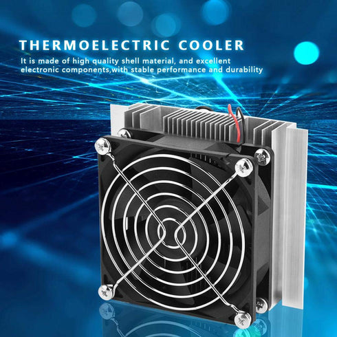 12V Semiconductor Refrigeration Module with Fan, DIY Cooling Device Peltier Cold Plate Cooler DC 12V