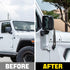 MFC 5.7" Black Antenna Mast - Compatible with Jeep Wrangler JK JL TJ Gladiator JT 1997-2024 Heavy Gauge Aluminum
