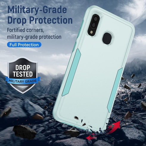Asuwish Samsung Galaxy A20 A30 Case, with Tempered Glass Screen Protector, Slim Thin Hybrid Full Body Protective Cover,