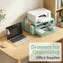 2 LEKETREE Tier Monitor Stand, Computer Monitor Riser, Office Desk Accessories, Desk Organizer Desk Shelf Printer