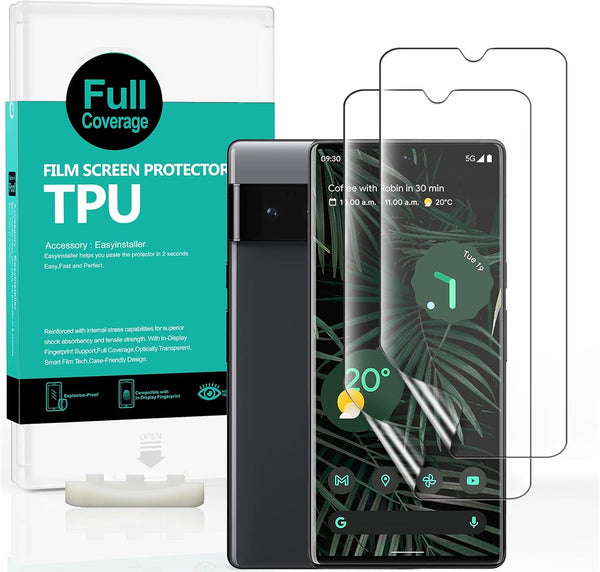 Ibywind 2 Pcs Screen Protector for Google Pixel 6 Pro 6.7", Flexible TPU Film with Camera Lens Protector
