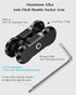 BRCOVAN Aluminum Alloy Anti-Theft Double Socket Arm | Compatible with RAM Mounts B Size 1'' Ball