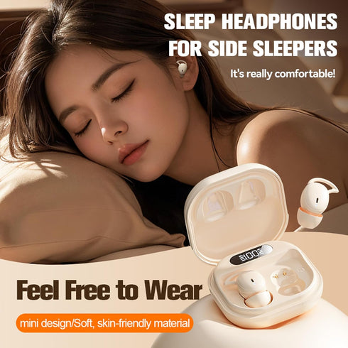Sleeping Ear Buds, Noise Cancelling Sleep Earbuds for Side Sleepers, Invisible Mini Micro Wireless Bluetooth Earphones