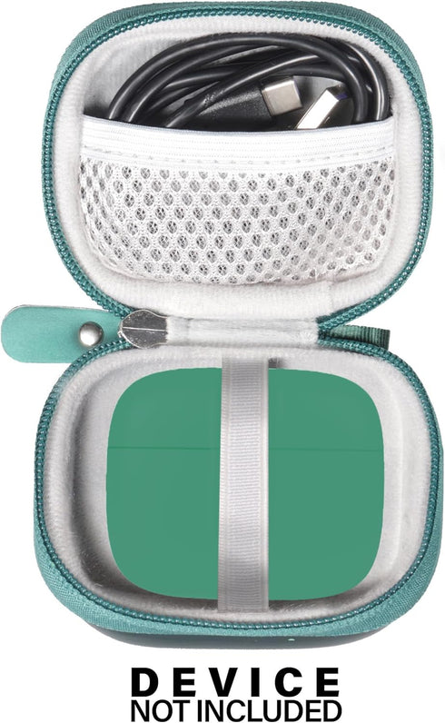CaseSack X08 60H, Case for TAGRY Bluetooth Headphones True Wireless Earbuds mesh Pocket for Charge Cable (Green)