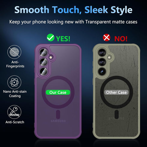 Shop Samsung Galaxy S23 FE Case: Magnetic Magsafe with Screen Protector, Shockproof, Military-Grade Protection, Slim