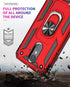 Cellular Phone Case for LG Aristo 2, 3 - Military Grade Shockproof Protective Case with 360 Metal Rotating Ring