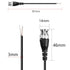 MEIRIYFA BNC Pigtail Cable Bare Wire - BNC Male Coaxial Connector Extension Plug with Open End Wire for CCTV Camera