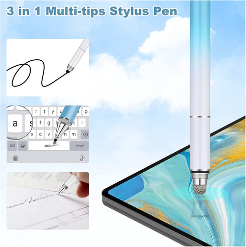 Penyeah Stylus Pens for Touch Screens, 3 in 1 Stylus Pen for Android, Universal Capacitive Stylus for Phones, Tablets,