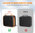 72 USB Flash Drive Case USB Storage with Labels, Slots Thumb Drive Cases, Memory Card Case for USB Flash Drives, USB