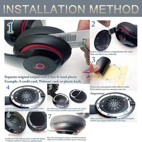 Replacement Ear Pads Compatible with Beats by Dr.Dre Studio 2.0 Studio 3 B0500 B0501 Wired Wireless Over-Ear Headphones