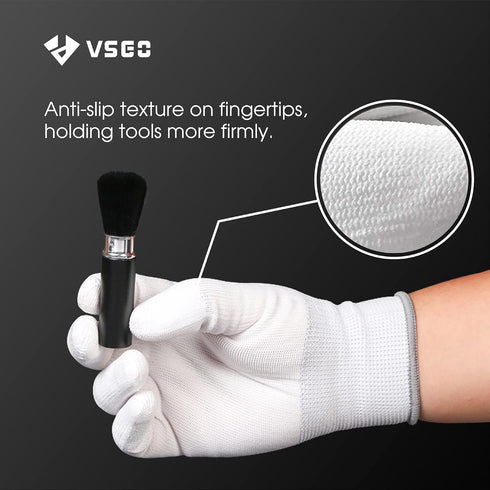 VSGO DDG-1 Camera Cleaning Gloves - Professional Anti-Static Cleaning Gloves White for Camera, Sensor Cleaning