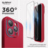 SURPHY iPhone 15 Pro Max Case (6.1 inch, 2023) - Liquid Silicone, MagSafe Compatible, Red + 2 Pack Screen Protector.