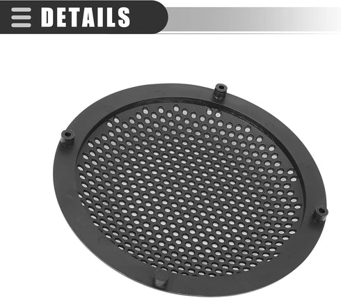 Motoforti Car Audio Speaker Cover, 6 Inch Mesh Subwoofer Grill Horn Guard Protector (Black, 4pcs)
