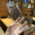 siduater Strap Holder Case for 6.1" iPhone 12 with Wristband Kickstand, Bling Glitter Clear Cover Soft TPU Bumper