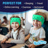 CozyPhones Green Frog Over Ear Headband Headphones - Kids Volume Limited, Thin Speakers & Soft Fleece Design.
