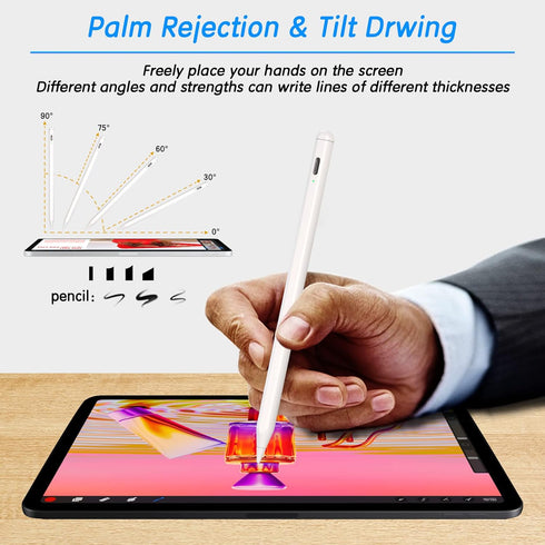 iPad Pencil 2nd Generation, Smart Stylus Pen Compatible with 2023 Apple iPad, White