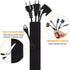 Bestfy Cord Organizer System - 19.5 Inch Cable Management Sleeve with Zipper, 4 Pack