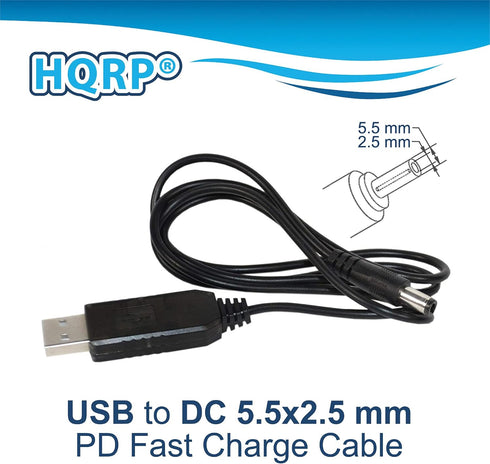 5V 12V HQRP USB to DC Step-Up Module Converter Cable Compatible with Household Electronics, Mobley Device, Portable DVD