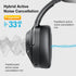 Hybrid Active Noise Cancelling Headphones, Wireless Over Ear Bluetooth with Deep Bass and Comfort Fit