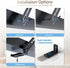 C YECEN Sound Bar Mounts Under TV or Above TV, Height & Depth Adjustable Soundbar Mountwith Detachable Extension Arms